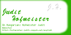 judit hofmeister business card